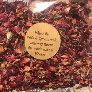 100 Dried flower petal confetti packs